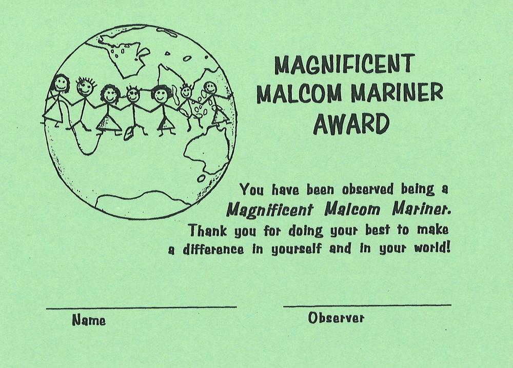 green magnificient malcom mariner certificate